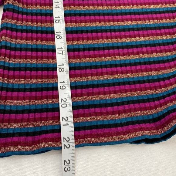 Tina Turk Ribbed Multi colored Colored Top Long Sleeve - Picture 11 of 11